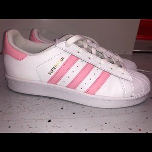 Pink & White Adidas Sneakers